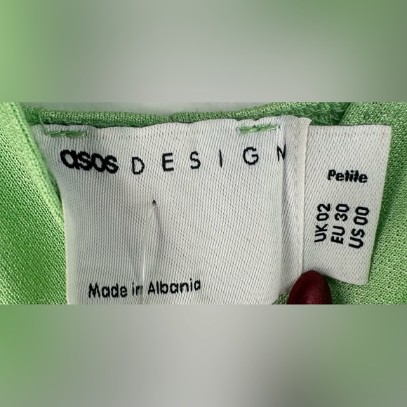 ASOS DESIGN Petite twist front cami maxi dress in green Women’s 00 Small - Picture 4 of 8